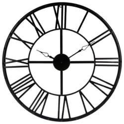 Pendule métal vintage diamètre 70 cm Atmosphera - Noir