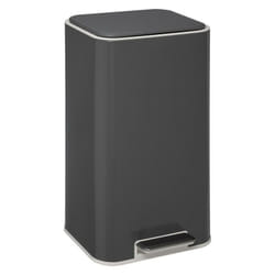 Atmosphera - Poubelle métal saphir 30 litres atmosphéra - gris anthracite