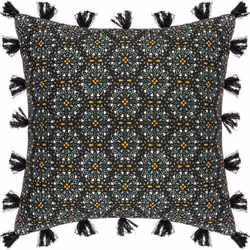 Housse de coussin Rosace Pompons 40 x 40 cm Atmosphera