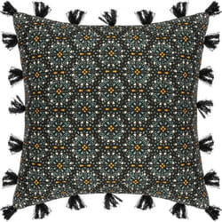 Housse de coussin Rosace Pompons 40 x 40 cm Atmosphera