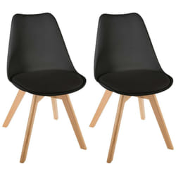 Lot de 2 chaises style scandinave baya Atmosphera noir