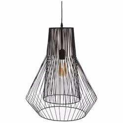 Suspension Noire "Zania" en métal filaire Hauteur 52 cm Atmosphera