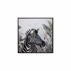 Toile imprimée cadre Zèbre 68 x 68 cm Atmosphera