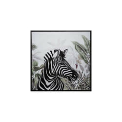 Toile imprimée cadre Zèbre 68 x 68 cm Atmosphera