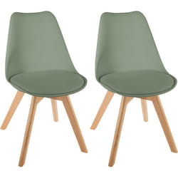 Lot de 2 chaises style scandinave Baya Atmosphera - Kaki