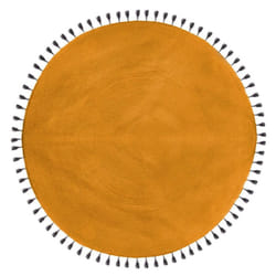 Tapis rond coton "Pop" diamètre 120 cm Atmosphera - Ocre