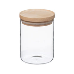 Bocaux de rangement en verre et bois couvercle hermétique Atmosphera