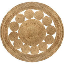 Tapis rond jute ajouré diamètre 80 cm Atmosphera