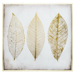 Toile imprimée cadre Feuilles Dorées 58 x 58 cm Atmosphera