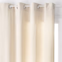 Rideau d'ameublement "Lilou" Effet velours 140 x 260 cm Atmosphera - Ivoire