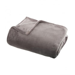 Plaid flanelle 130 x 180 cm Atmosphera - Gris