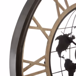Horloge "Monde", métal Diamètre 67 cm Atmosphera