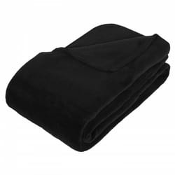 Atmosphera - Couverture microfibre 180 x 230 cm Noir