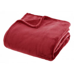 Couverture flanelle 180 x 230 cm Atmosphera - Rouge