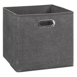 Atmosphera - Boite de rangement 31 x 31 x 31 cm Gris Foncé Chiné