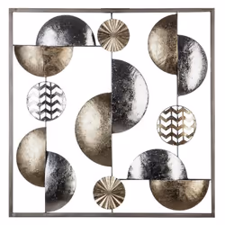 Déco murale "Gold & Silver" métal 50 x 50 cm Atmosphera
