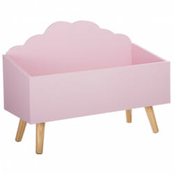 Atmosphera - Coffre à jouets en bois Nuage Rose - Rose