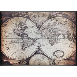 Atmosphera - Toile imprimée encadrée voyage et évasion 50 x 70 cm carte ancienne