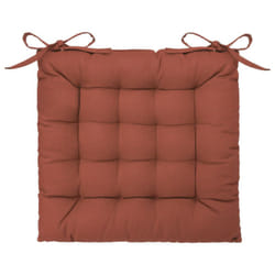 Galette de chaise à nouettes 38 x 38 cm atmosphéra - terracotta
