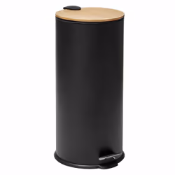 Descriptif : Poubelle Bam Modern 30 litres Couvercle Bambou d'Atmosphéra Gardez votre maison propre et tendance avec cette po ...