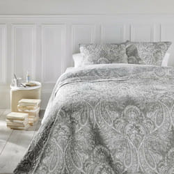 Atmosphera - Dessus de lit 260 x 240 cm + 2 Taies 60 x 60 cm Marie Gris