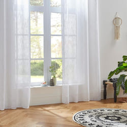 Voilage tissé sablé "Alton" 140 x 240 cm Atmosphera - Blanc