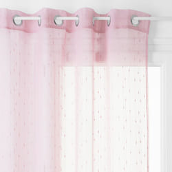 Voilage tissé Plumetis "Anissa" 140 x 240 cm Atmosphera - Rose