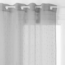 Voilage tissé Plumetis "Anissa" 140 x 240 cm Atmosphera - Gris