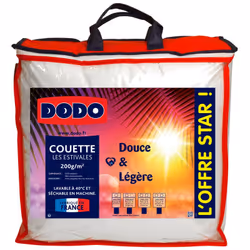 Descriptif : Couette légère 100% Polyester Fibres recyclées CIRCUL’AIR® Dodo Cette couette légère 100% Polyester Fibres recyc ...