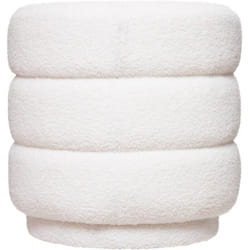 Atmosphera - Pouf en velours 'Sinan' Couleur: Blanc