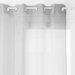 Voilage "Moly" tamisant 135 x 240 cm Atmosphera - Gris