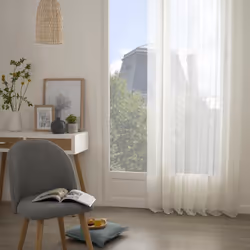 Voilage "Moly" tamisant 135 x 240 cm Atmosphera - Ivoire