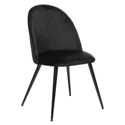 Lot de 2 chaises velours 'Slano' Atmosphera Couleur: Noir