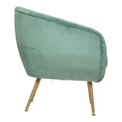 Atmosphera - Fauteuil 'Solaro' en velours plissé Couleur: Céladon