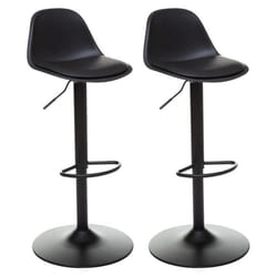 Lot de 2 tabourets bar déco style scandinave Aiko Atmosphera - Noir