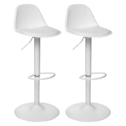 Lot de 2 tabourets bar déco style scandinave Aiko Atmosphera - Blanc