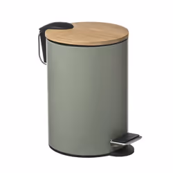 Poubelle salle de bain 3 litres "Modern Color" Atmosphéra - Kaki