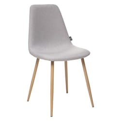 Lot de 2 chaises style Vintage 'Marylin' pieds métal imitation hêtre Atmosphera Couleur: Gris clair