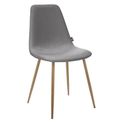 Lot de 2 chaises style Vintage 'Marylin' pieds métal imitation hêtre Atmosphera Couleur: Gris foncé