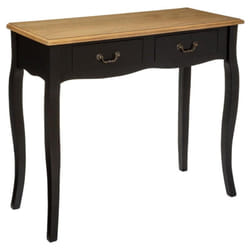 Console déco 2 tiroirs "Chrysta" Atmosphera - Noir
