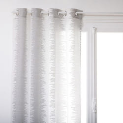 Voilage fines rayures "Liah" tamisant 140 x 240 cm Atmosphera - Blanc