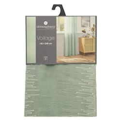 Atmosphera - Voilage fines rayures 'Liah' tamisant 140 x 240 cm Couleur: Céladon
