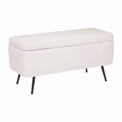 Banc Déco coffre Aurora bois & métal Blanc Atmosphera
