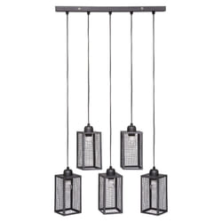 Suspension style loft new-yorkais "Hune" métal noir Atmosphera