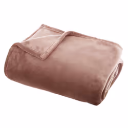 Plaid flanelle 125 x 150 cm Atmosphera - Rose