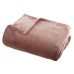 Plaid flanelle 125 x 150 cm Atmosphera - Rose