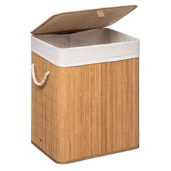 Panier à linge Bambou ou Noir 60 litres Atmosphéra - Couleur: Bambou