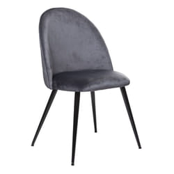 Lot de 2 chaises velours 'Slano' Atmosphera Couleur: Gris