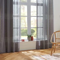 Voilage tissé sablé "Sab" 140 x 240 cm Atmosphera - Gris