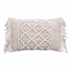Coussin macramé "été" 30 x 50 cm Atmosphera